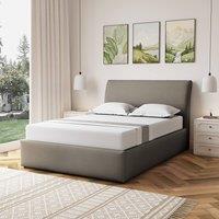 Artemis Home Bethany Fabric 135cm Double Ottoman Bed Frame with Storage in Light Brown