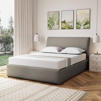 Artemis Home Bethany Fabric 150cm Kingsize Ottoman Bed Frame with Storage in Light Brown | Size: King