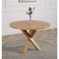 Thats Furniture Oregon 110cm Round Solid Oak Dining Table in Light Oak