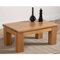 Thats Furniture Dakot Chunky Oak Small Coffee Table for Living Room in Light Oak