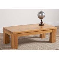 Thats Furniture Dakot Chunky Oak Large Coffee Table for Living Room in Light Oak
