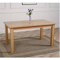 Thats Furniture Oslo 150 x 90 cm Medium Oak Dining Table & 6 Washington Leather Chairs in Black