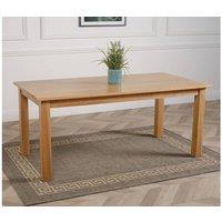 Thats Furniture Oslo 180 x 90 cm Large Oak Dining Table & 6 Washington Leather Chairs in Black