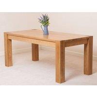 Thats Furniture Kuba 180 x 90 cm Chunky Oak Dining Table & 8 Berkeley Leather Chairs in Brown