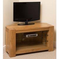 Thats Furniture Kuba Solid Oak Corner TV Unit with Storage in Light Oak