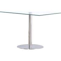 Thats Furniture Sephora 107cm Small Glass Dining Table in Silver