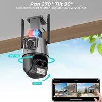 Kelvenix Wireless IP Camera WIFI Outdoor CCTV PTZ Smart Home Security IR Cam in Grey