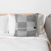 Native Natural Checkerboard Grey Wool Cushion 45x45cm | Size: 45 cm x 45 cm