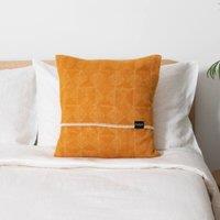 Native Natural Diamond Mustard Wool Cushion 45x45cm | Size: 45 cm x 45 cm
