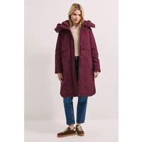 Dorothy Perkins Women's Glam Padded Parka in Berry | Size: 8
