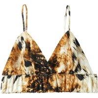 Soft Strokes Silk Women's Silk Dupioni Cropped Camisole - Leopard Print | Size: Large