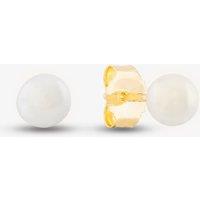T.H.Baker Women's 9ct Yellow Gold Freshwater Pearl Stud Earrings EOZ101SD in White
