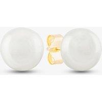 T.H.Baker Women's 9ct Yellow Gold Freshwater Pearl Stud Earrings EOZ104SD in White