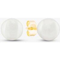 T.H.Baker Women's 9ct Yellow Gold Freshwater Pearl Stud Earrings EOZ107RF in White