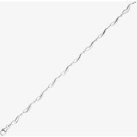 T.H.Baker Women's Silver Small Twist Link Bracelet B4029 | Size: 19 cm