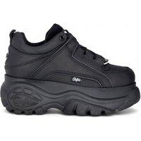 Infinity Leather Women's Buffalo Leather Chunky Platform Fashion Trainers - 1339-14-2.0 in Black | Size: 6