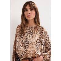 Phase Eight Women's Rafaella Shell Print Blouse in Natural | Size: 14