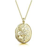 LOVELOX Lockets Women's Large Oval Scroll Locket in Gold