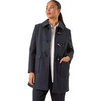 Roman Women's Petite Patch Pocket Duffle Coat in Navy | Size: 14