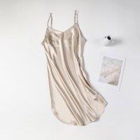Soft Strokes Silk Women's Silk Slip Dress River Nymph - Beige | Size: 14