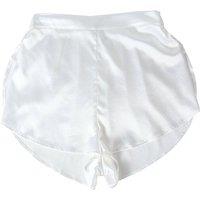 Soft Strokes Silk Women's Silk Petal Mid Waist Shorts - White | Size: 10