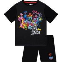 Poppy Playtime Boy's Short Sleeve Pyjamas in Black | Size: 8-9 Years
