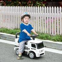 HOMCOM Kids Ride On Car Truck Mercedes Benz Licensed Toddler Foot To Floor Slider in White