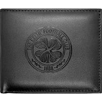 Celtic FC Men's Embossed Crest Wallet in Jet Black