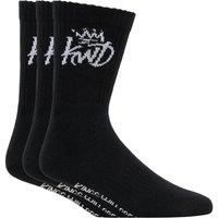 Kings Will Dream Men's Simplene Sports Socks 3 Pack in Black