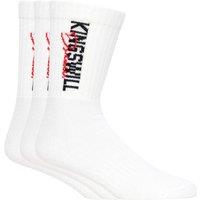 Kings Will Dream Men's Bilkie Sports Socks 3 Pack in White