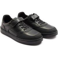 Off the Hook Men's 'MARTY' Boys Round Toe Single Strap With Lace up Leather School Shoe in Black | Size: 12