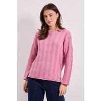 Dorothy Perkins Women's Mauve All Over Cable Jumper | Size: Small