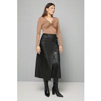 Wallis Women's Jersey Twist Front Top in Mocha | Size: 16