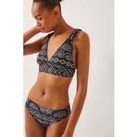 Monsoon Women's Macie Shell Print Bikini Bottoms Black | Size: 20