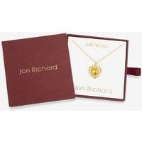 Jon Richard Women's 14Ct Real Gold Plated Heart Birthstone Pendant - November - Gift Boxed