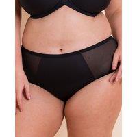 Curvy Kate Women's WonderFully Mid-Rise Short Brief Knickers in Black | Size: 24