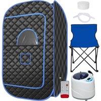 Dprodo Portable Single Person Sauna Steamer Tent 2.6L 1000W in Black | Size: 600mm