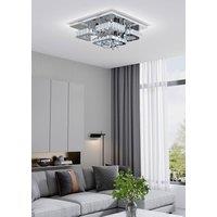 Modern Fancy Crystal LED Ceiling Light in Silver