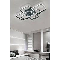Contemporary LED Semi Flush Ceiling Light Black