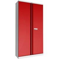 Phoenix Safe Company Steel Storage Cupboard Grey & Red w/ Electronic Lock, SCL1891GRE | Size: 180 cm x 100 cm