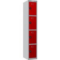 Phoenix Safe Company Personal Locker in Grey/Red with Combination Locks, PL1430GRC in Red | Size: 100 cm