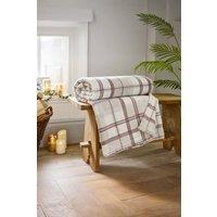 The Lyndon Company Hounds Check Throw Burgundy - 140 x 180cm Soft Blanket | Size: 140 cm x 180 cm