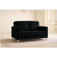 Somnior Regency 2 Seater Plush Velvet Sofa - Manufactured in the UK in Black