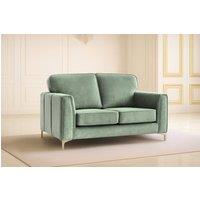 Somnior Regency 2 Seater Plush Velvet Sofa - Manufactured in the UK in Light Green