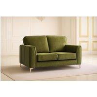 Somnior Regency 2 Seater Plush Velvet Sofa - Manufactured in the UK in Khaki