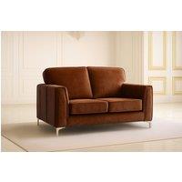 Somnior Regency 2 Seater Plush Velvet Sofa - Manufactured in the UK in Burnt Orange