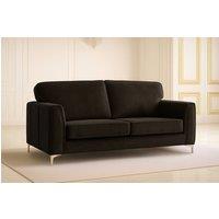 Somnior Regency 3 Seater Plush Velvet Sofa - Manufactured in the UK in Dark Brown
