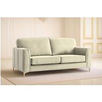 Somnior Regency 3 Seater Plush Velvet Sofa - Manufactured in the UK in Cream