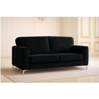 Somnior Regency 3 Seater Plush Velvet Sofa - Manufactured in the UK in Black