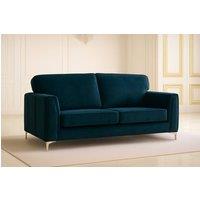 Somnior Regency 3 Seater Plush Velvet Sofa - Manufactured in the UK in Navy